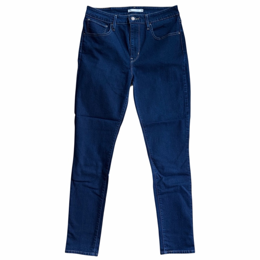 Levi Strauss 721 High-Rise Skinny Denim Blue Jeans Ladies Size 30 Dark Wash